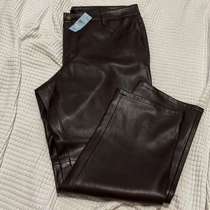 Ann Taylor - 14. Faux Leather Lined Pants NWT